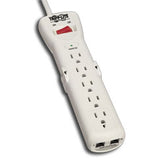 Tripp Lite SUPER6TEL12 7 AC Outlet Surge, Spike and Line Noise Suppressor with Modem/Fax Protection 12' Power Cord